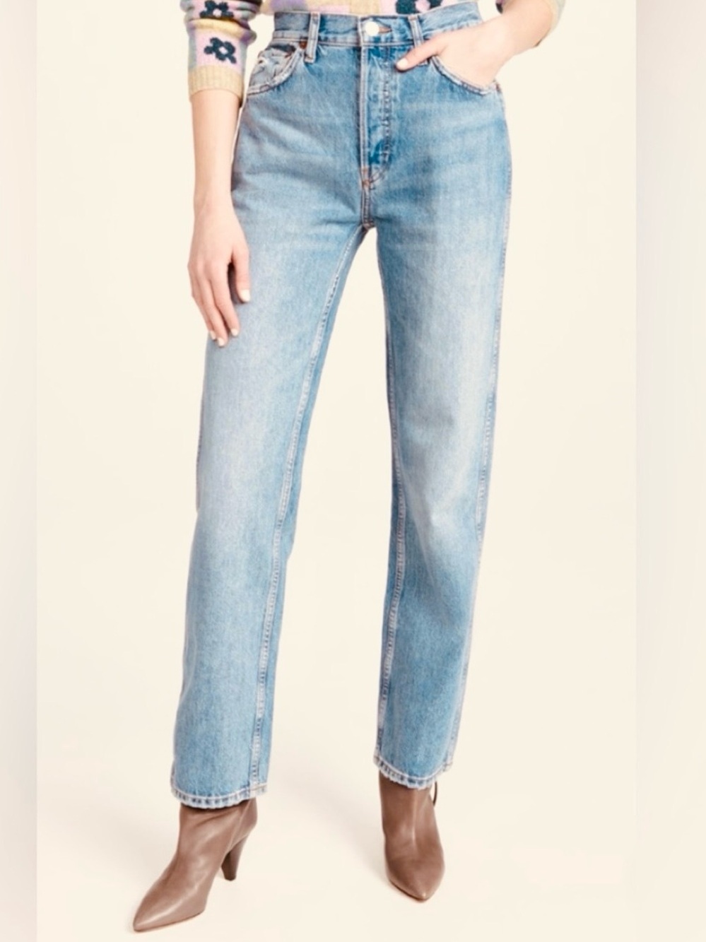 NEW RE/DONE 90s high rise loose jeans in ojai indigo blue 28/29